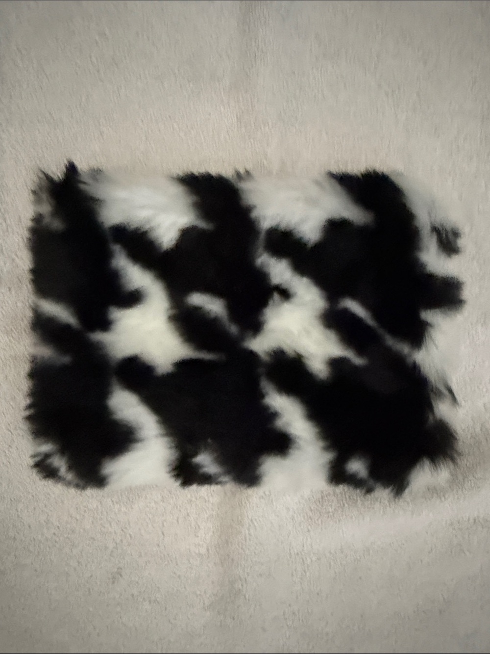 Janie and Jack Black and White Faux Fur Muff
